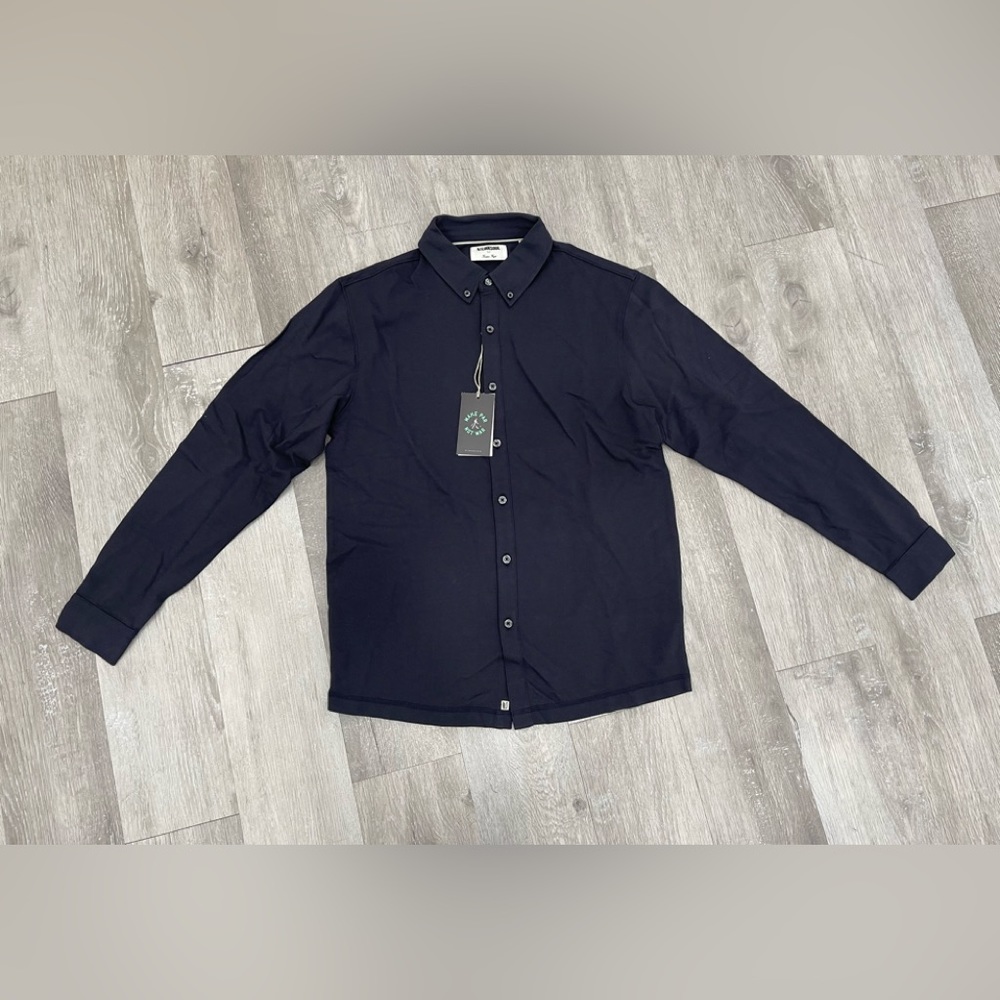 Linksoul Button Down Casual Long Sleeve Shirt Golf Blue LS221 Size Medium NWT